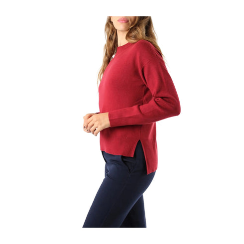 EMME MARELLA Pullover Maglia Donna con spacchi laterali Celeste - Francavilla Moda
